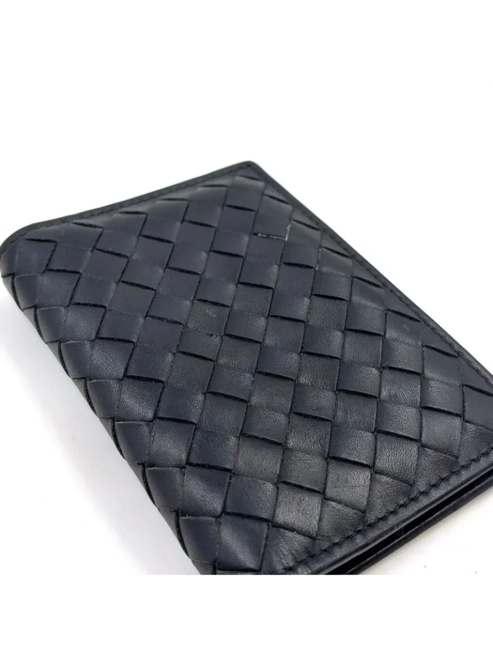 Bottega Veneta Intrecciato Leather Black Card Case